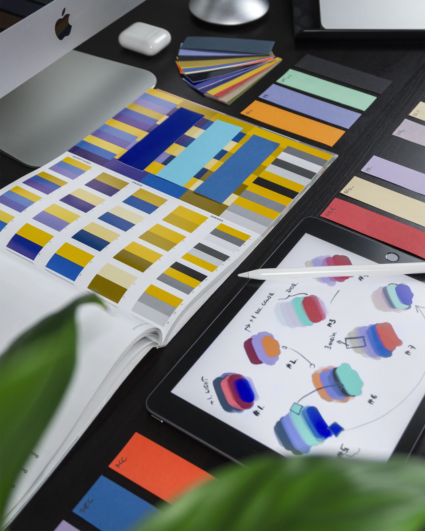 Pantone colour guide for brand identity design