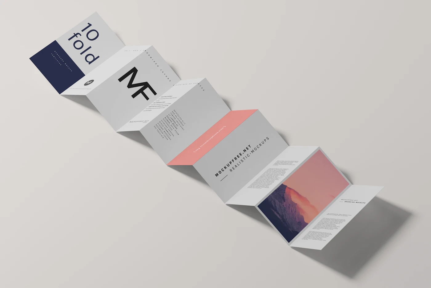 Folded tri-fold brochure design