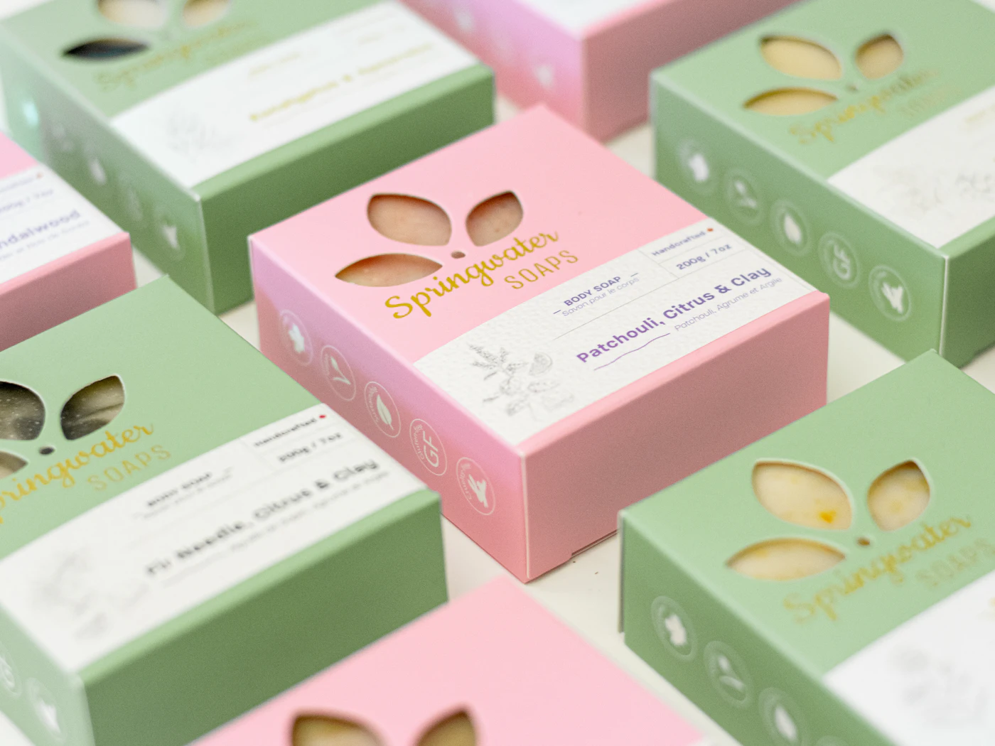 Colourful product packaging boxes