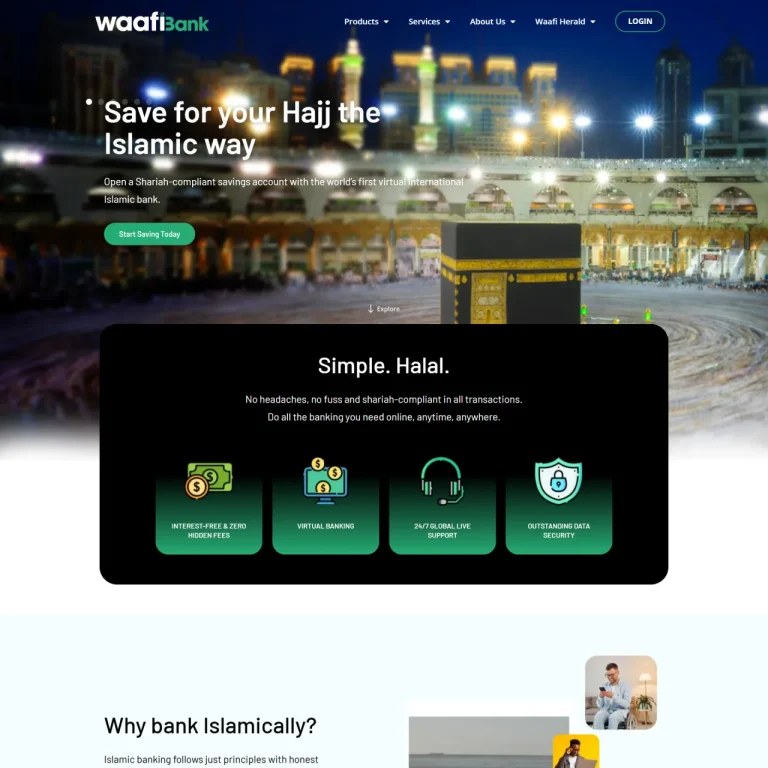 Waafi Bank corporate website